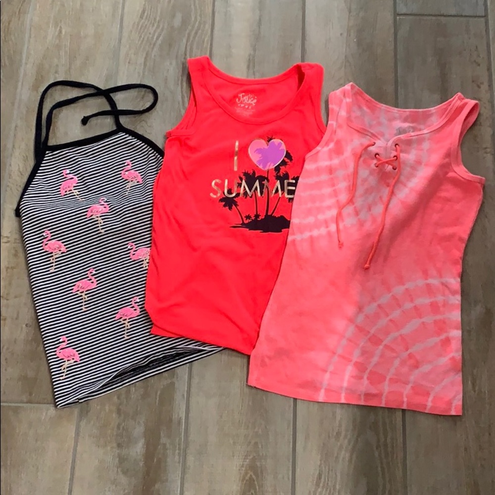 Gently worn justice sz 8 summer tank bundle